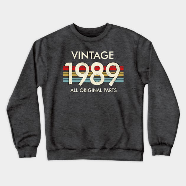 Vintage 1989 All Original Parts Crewneck Sweatshirt by louismcfarland